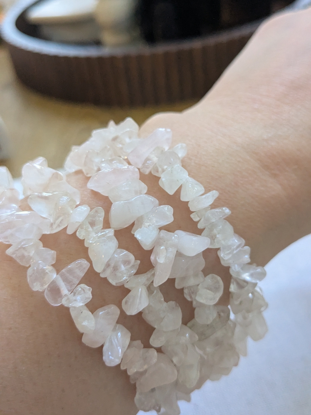 Rose Quartz Chip Necklace / Bracelet- Women's Pink Gemstone Jewelry